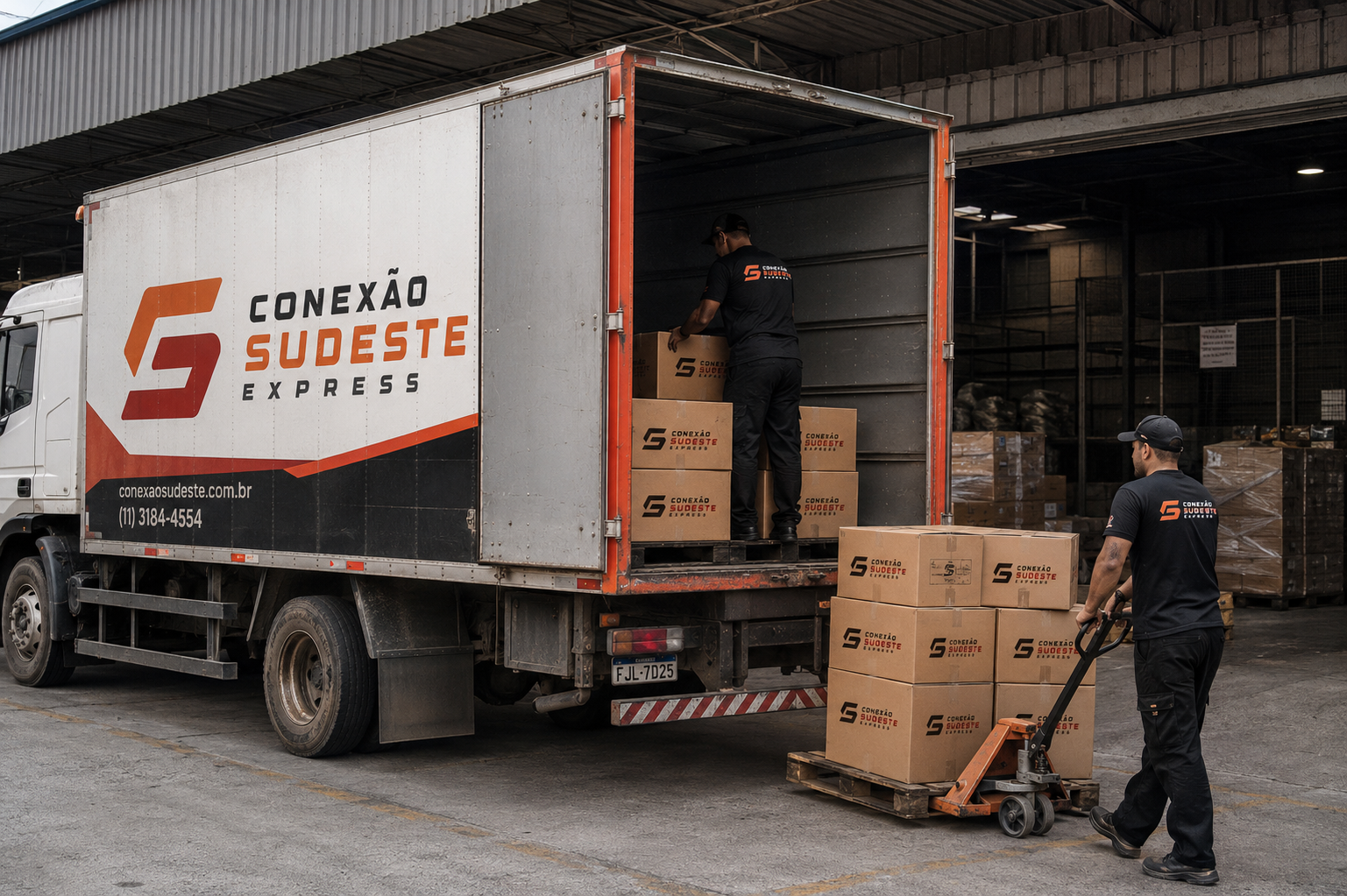 Veículo Caminhão VUC da Conexão Sudeste Express