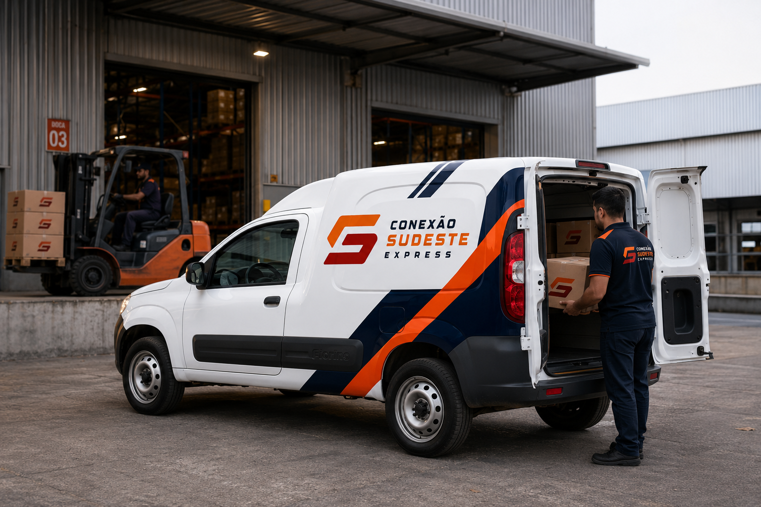 Veículo Fiorino da Conexão Sudeste Express